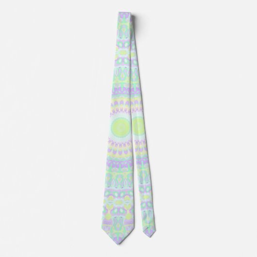 Cravate Mandala Hippie Coloré Groovy (Devant)