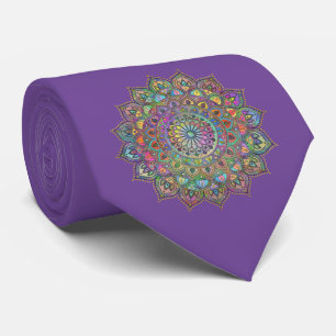 Cravate Mandala indien de style classe et coloré 1