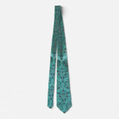 Cravate Mandala orné de bijoux vert élégant de regard (Dos)