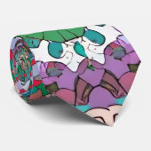 Cravate Mandala vert (Roulé)