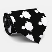 Cravate Mandelbrot blanc (Roulé)