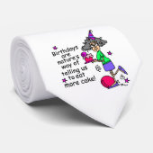 Cravate Mangez plus de gâteau Humour d'anniversaire (Roulé)