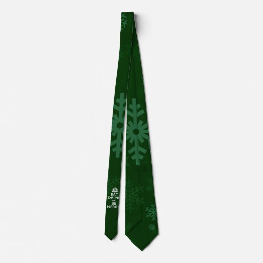 Cravate Mangez un verre et soyez joyeux sur vert Gardez le (Dos)