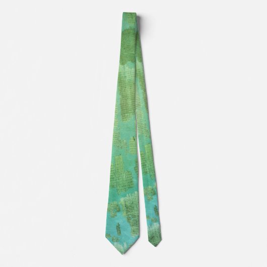 Cravate Manuscrit P45 - Turquoise (Devant)