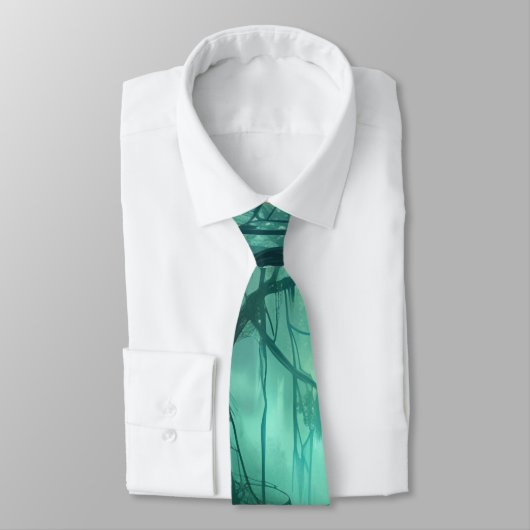 Cravate Marais vert inquiétant (Attaché)