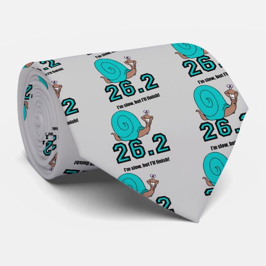 Cravate Marathon drôle d'escargot (Roulé)