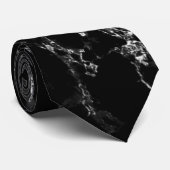 Cravate Marble Black Neck Tie (Roulé)