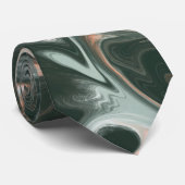 Cravate Marbre Abstrait Moderne d'Automne (Roulé)