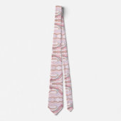 Cravate Marbre Agate Moderne Bleu Rose Collection Or (Devant)