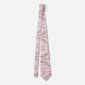 Cravate Marbre Agate Moderne Bleu Rose Collection Or (Dos)