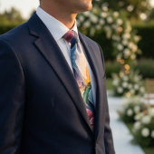 Cravate Marbre Agate Ton Terre Abstrait Éthéré Fluide