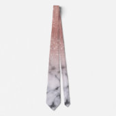 Cravate Marbre blanc de Parties scintillant rose Gold Sequ (Devant)