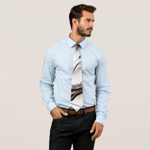 Cravate Marbre blanc moderne Black Gold Hommes