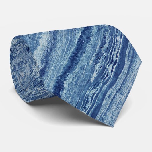 Cravate Marbre bleu (Roulé)