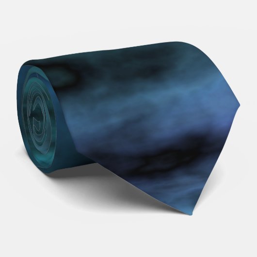 Cravate Marbre Bleu Cosmic Faux (Roulé)