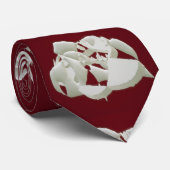 Cravate Marbre brisé abstrait art moderne prune blanche (Roulé)