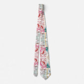 Cravate Marbre fluide tourbillonnant sarcelle et or rose d (Dos)
