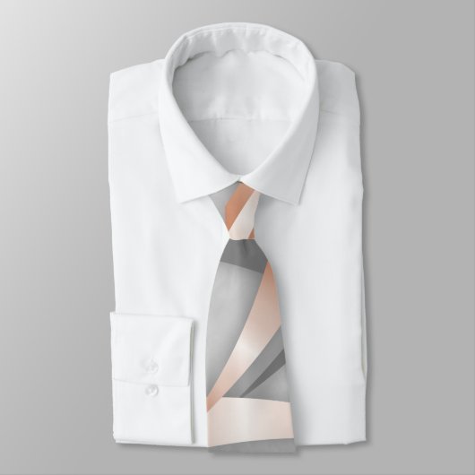 Cravate Marbre gris or rose Art Abstrait (Attaché)