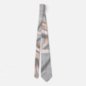 Cravate Marbre gris or rose Art Abstrait (Dos)
