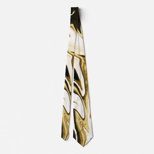 Cravate Marbre liquide rétro-numérique élégant Abstrait (Dos)