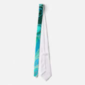 Cravate Marbre parties scintillant turquoise (Dos)