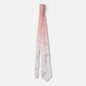 Cravate Marbre rose de parties scintillantes d'or (Dos)