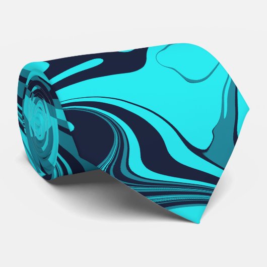 Cravate Marbre turquoise (Roulé)