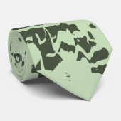 Cravate Marbre vert Abstrait avec éclaboussures de peintur (Roulé)