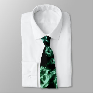 Cravate Marbre vert sur noir