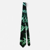Cravate Marbre vert sur noir (Devant)