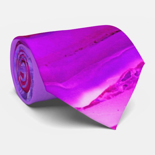 Cravate Marbre violet exotique (Roulé)