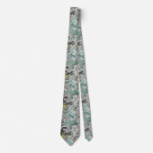 Cravate Marbrure de pierre avec veines de turquoise (Devant)