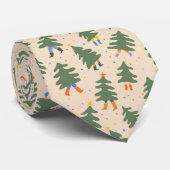 Cravate Marche Whimsical Motif des arbres de Noël (Roulé)
