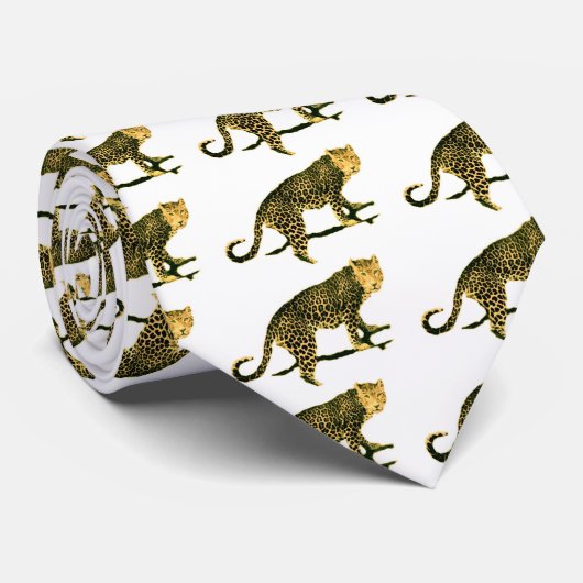 Cravate Marcher le léopard (Roulé)