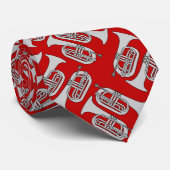 Cravate Marching Baritone Crosshatch (Roulé)