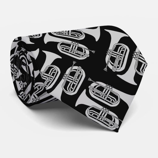 Cravate Marching Baritone Crosshatch (Roulé)