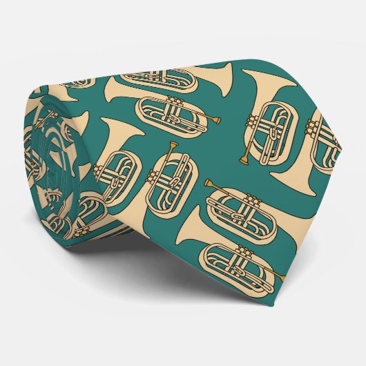 Cravate Marching Baritone Crosshatch (Roulé)