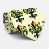 Cravate Mardi gras antique Fleur (Roulé)