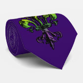 Cravate Mardi gras antique Fleur (Roulé)