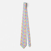 Cravate Mardi Gras Arc-en-ciel Fleur de lis Motif (Devant)