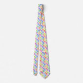 Cravate Mardi Gras Arc-en-ciel Fleur de lis Motif (Dos)