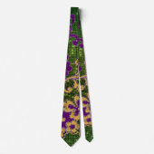 Cravate Mardi Gras Broderie Florale Designer (Devant)