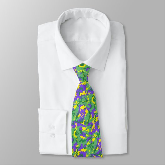 Cravate Mardi Gras Camo Motif Camouflage (Attaché)