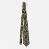 Cravate Mardi Gras Carnaval Purple Green Jester (Dos)