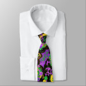 Cravate Mardi Gras Couleurs Damask Dragon, Papillon, Serpe (Attaché)
