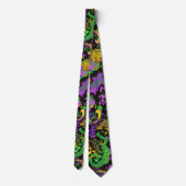 Cravate Mardi Gras Couleurs Damask Dragon, Papillon, Serpe (Dos)