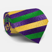 Cravate Mardi Gras Cravate, Mardi Gras Stripes (Roulé)