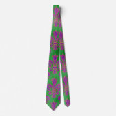 Cravate Mardi Gras Cravate, Mardi Gras Vert Violet Fleur (Devant)