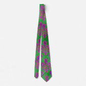 Cravate Mardi Gras Cravate, Mardi Gras Vert Violet Fleur (Dos)