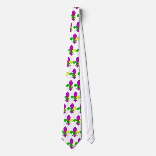 Cravate Mardi Gras Fleur De Lis (Devant)